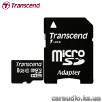 Transcend 8 GB microSDHC class 10 + SD Adapter